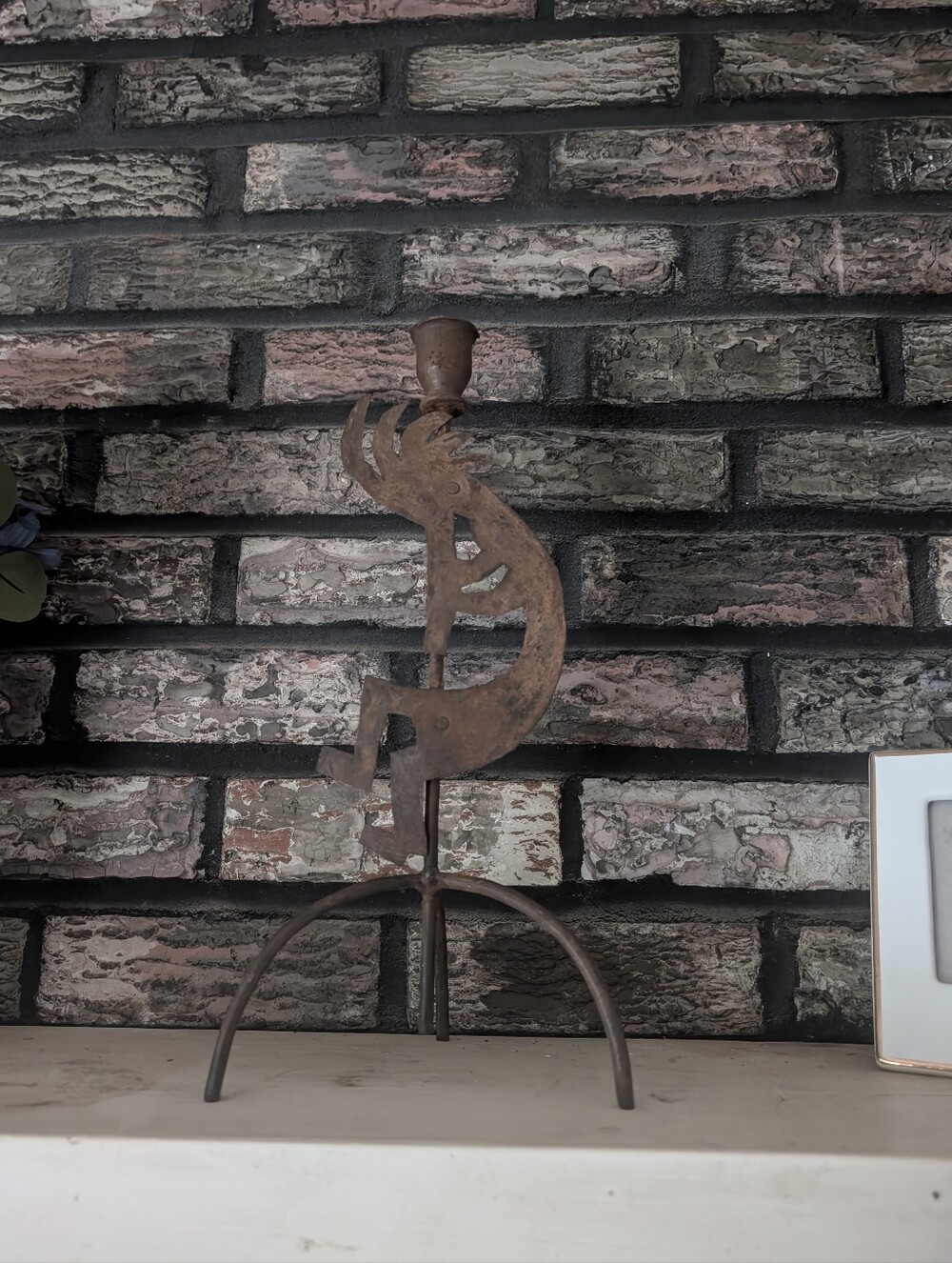 Kokopelli Rustic Candle Holder  Southwest Decor